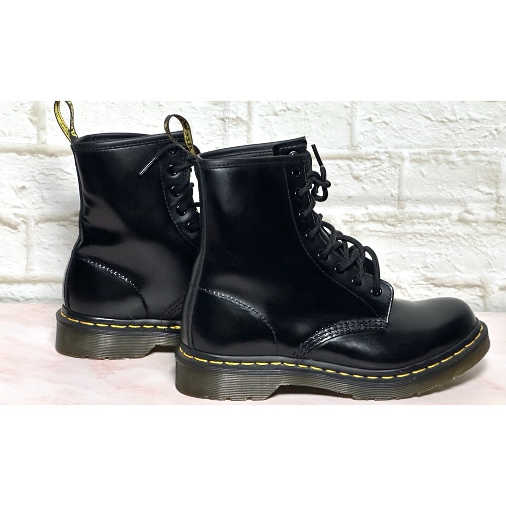 Dr. Martens Women's 1460W Original Smooth Leather Lace Up Boots - Black, Size 7 - Picture 5 of 16